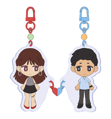 couple keychain | sticker/keychain