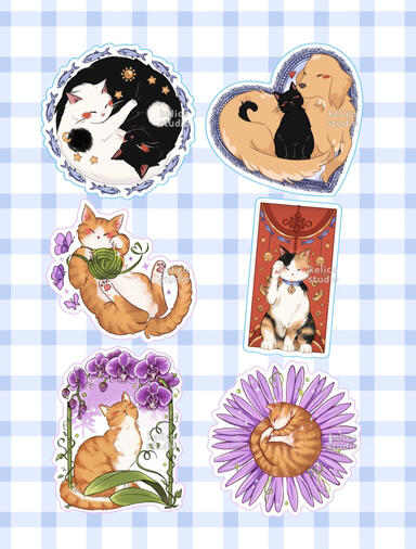 lucky cats | sticker