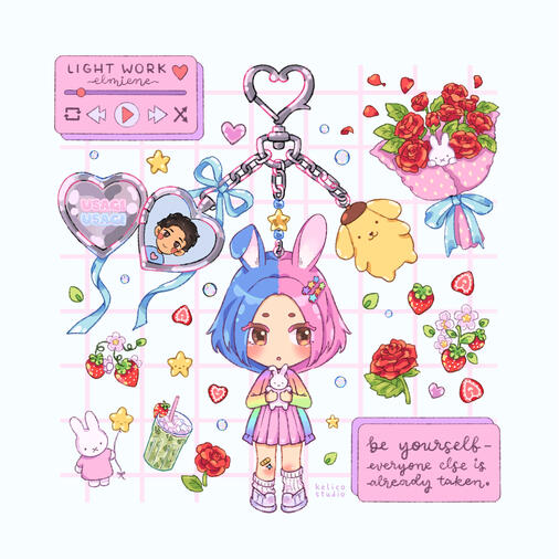 lucky collage, usagixusagi | print